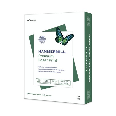 HAMMERMILL Premium Laser Paper, 98 Bright, 3, PK500 10464-6